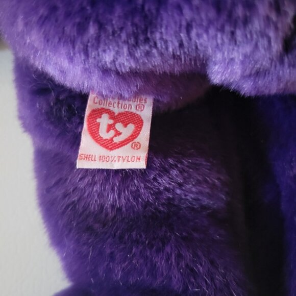 1996 Ty Princess Diana White Rose Plush Bear - Picture 6 of 7